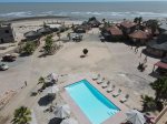 Racho Percebu San Felipe Beach Vacation Rental Studio 7 airbnb - aerial view swimming pool to beach